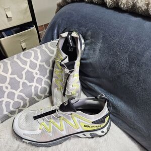 Salomon Men's White & Yellow Trail Sneakers